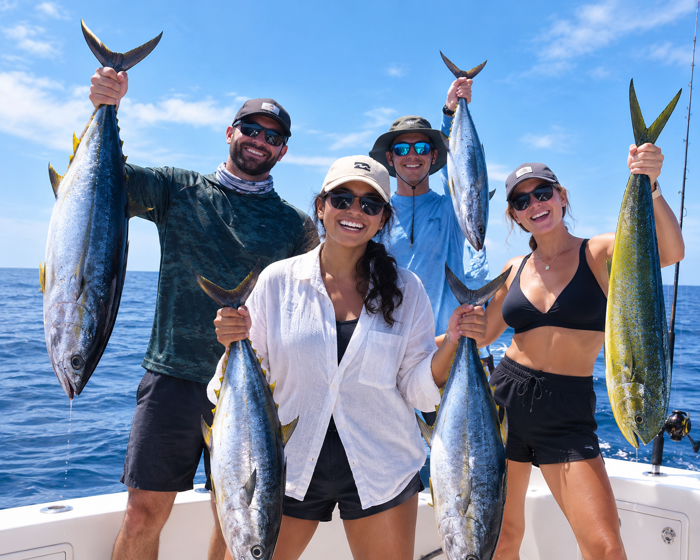 Crew & guests with the day's catch